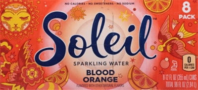 Soleil Sparkling Water Blood Orange - 8-12 Fl. Oz.  - Image 5