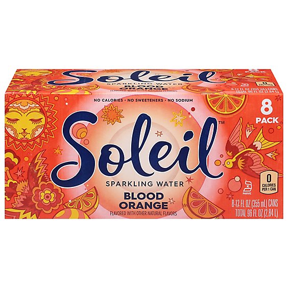 Soleil Sparkling Water Blood Orange - 8-12 Fl. Oz. 