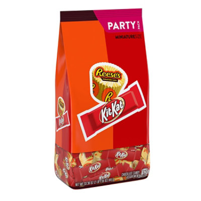 Kit Kat And Reese's Assorted Milk Chocolate Flavored Miniatures Candy Party Pack - 33.36 Oz - Image 1