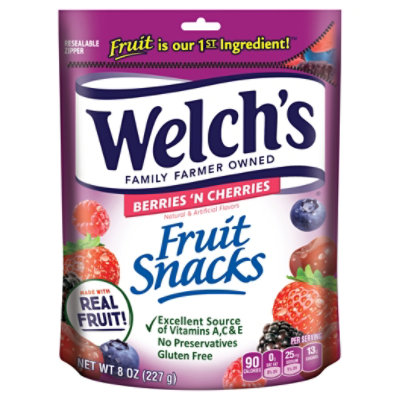Welchs Fruit Snacks Berries N Cherries - 8 OZ