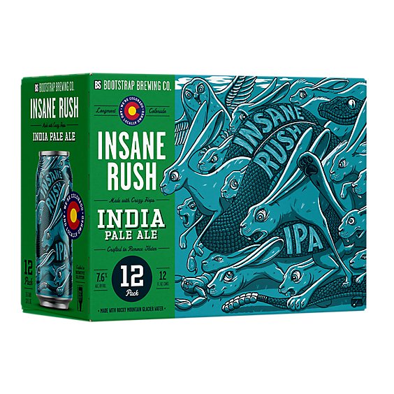 Bootstrap Insane Rush Ipa In Cans - 12-12 FZ