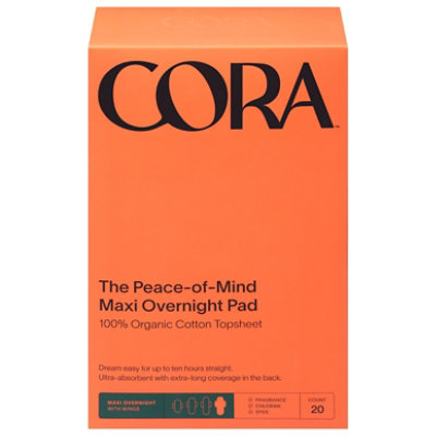 Cora Organic Ovrnt Maxi Pads - 20 CT - Image 3