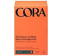 Cora Organic Ovrnt Maxi Pads - 20 CT