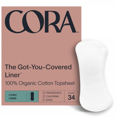 Cora Organic Long Liner - 34 CT