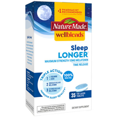 Nature Made Wellblends Sleep Longer Triple Action Time Release Tablets 35 Count - 35 CT