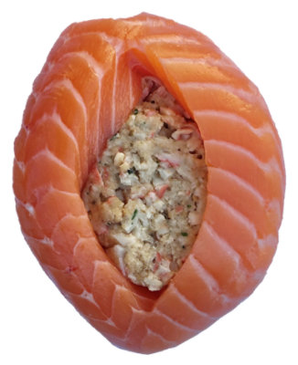 Mbs Salmon Atlantic Stuffed With Crab And Lobster Fresh Farmed - 12 OZ