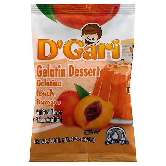 D'gari Gelatin Water Peach - 4.2 OZ