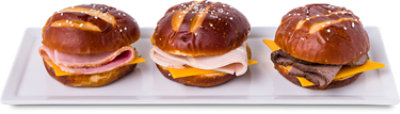 Ready Meals Trio Pretzel Slider Sandwich - EA - Image 1