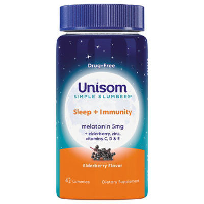 Unisom Simple Slumbers Plus Immunity 5mg Tablet Bottle 42 Count - 42 CT