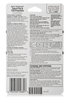 Hartz Cat Ultraguard Topical Drops - 3 CT - Image 2