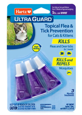 Hartz Cat Ultraguard Topical Drops - 3 CT