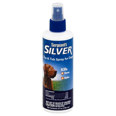 Sgts Silver Flea & Tick Spray Dog - 8 FZ