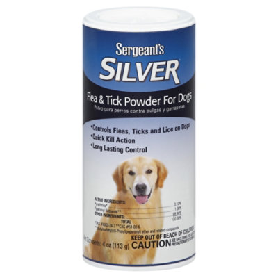 Sergeants Silver Flea & Tick Powder Dog - 4 OZ