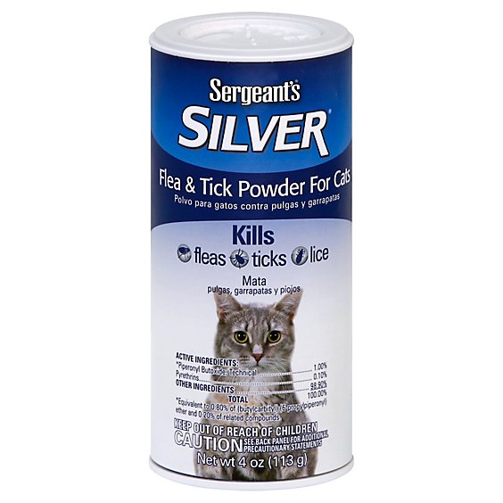 Sgts Silver Flea & Tick Cat Powder - 4 OZ