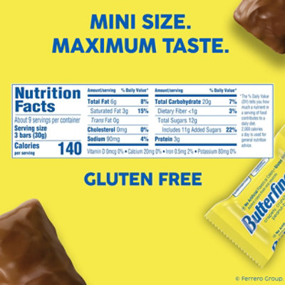 Butterfinger Minis Candy Bars Crispety Crunchety Peanut-Buttery Share Size Bag - 9.8 Oz - Image 6