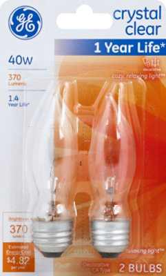 Ge Led 40w Bent Tip Med Base Clear 2CT Safeway