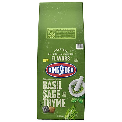 Kingsford Signature Flavors Charcoal Briquettes With Basil Sage And Thyme - 12 Lb - Image 3
