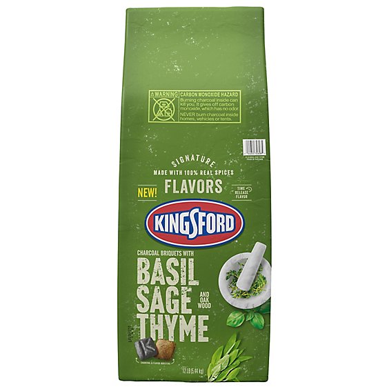 Kingsford Signature Flavors Charcoal Briquettes With Basil Sage And Thyme - 12 Lb