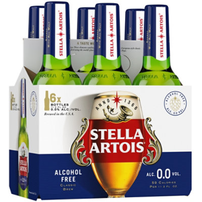 Stella Artois 0.0 Non Alcoholic Beer in Bottles - 6 - 11.2 Fl. Oz. - Image 2