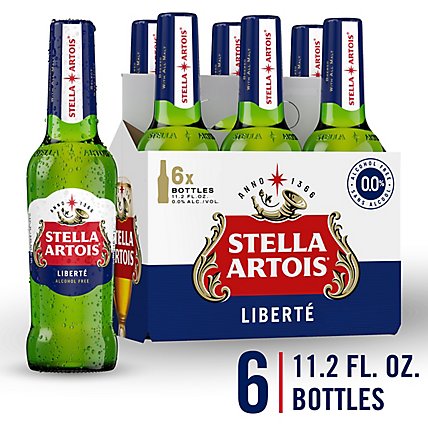 Stella Artois Liberte Premium Alcohol Free Malt Beverage Bottles - 6-11.2 Fl. Oz. - Image 1