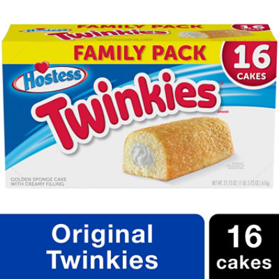 Hostess Twinkies Golden Sponge Cake Tasty Snack Treat Family Mulitpack - 16 Count