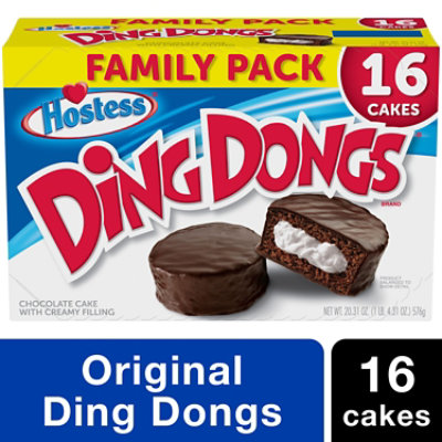 Hostess Ding Dongs Snack Cakes Chocolate Flavor - 16 - 20.31 Oz