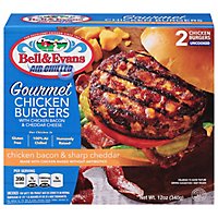 B&e Bacon Cheddar Chicken Burgers Frozen - 12 OZ - Image 3