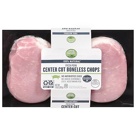 Opn Nat Boneless Center Cut Pork Chops - EA