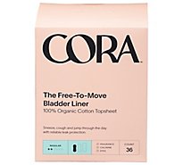 Cora Organic Bladder Liner Reg - 36 CT