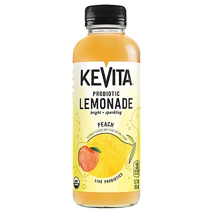 Kevita Sparkling Probiotic Lemonade Peach - 15.2 FZ - Image 3