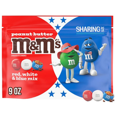 M&M'S Peanut Butter Red, White & Blue Chocolate Candy - 9 OZ - Image 1