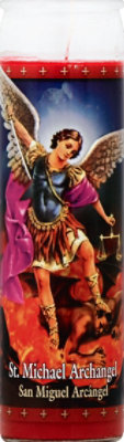St Jude Candle St Michael Archangel Red Wax - EA - Image 2