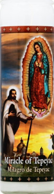 St Jude Candle Miracle Of Tepeyac White Wax - EA - Image 2