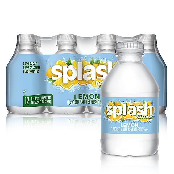 Splash Refresher Lemon Flavored Water - 12-8  Fl. Oz.