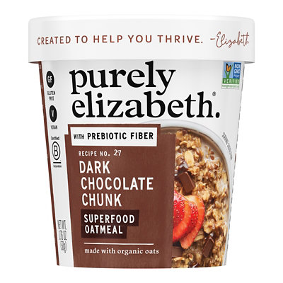 Purely Elizabeth Dark Chocolate Chunk Superfood Oatmeal with Prebiotic Fiber Cup - 1.76 Oz - Image 1