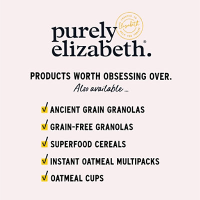 Purely Elizabeth Dark Chocolate Chunk Superfood Oatmeal with Prebiotic Fiber Cup - 1.76 Oz - Image 4