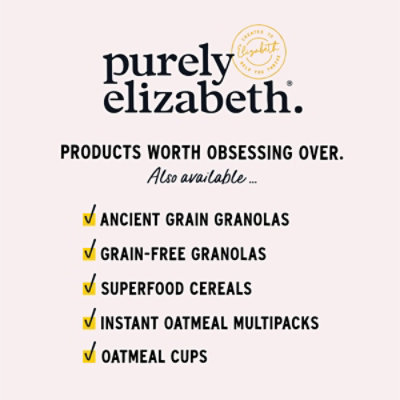 Purely Elizabeth Blueberry Flax Superfood Oatmeal with Prebiotic Fiber Multipack - 1.52 Oz - Image 7