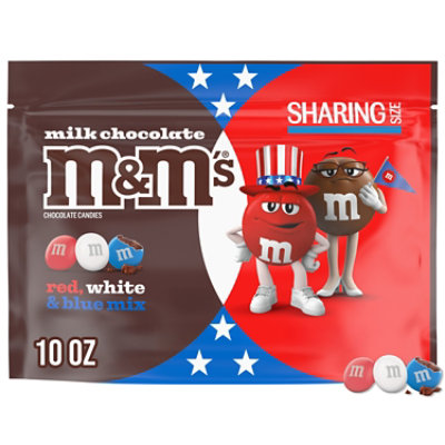 M&M's Milk Chocolate Red, White & Blue Candy - 10 Oz