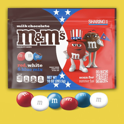M&M's Milk Chocolate Red, White & Blue Candy - 10 Oz - Image 3