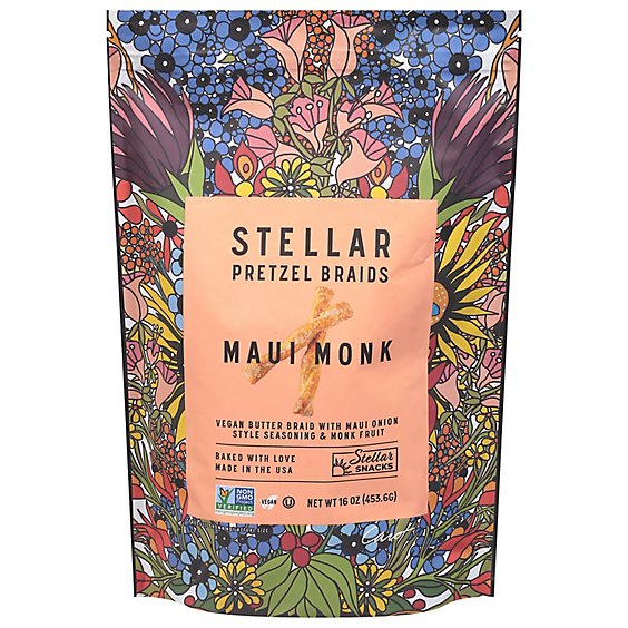 Stellar Snacks Pretzel Braids Maui Monk - 16 OZ