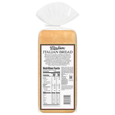 D'Italiano Unseeded Italian Bread with Reduced Calories - 16 Oz - Image 5