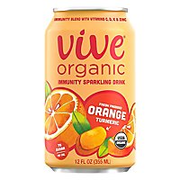 Vive Organic Immunity Drink Orange Tumeric - 12 OZ - Image 1