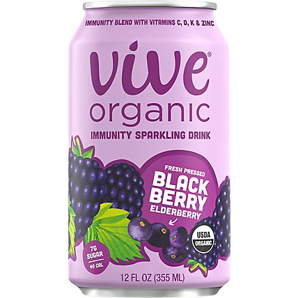 Vive Org Immunity Drink Blackberry Elderberry - 12 OZ - Image 2