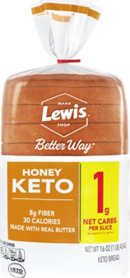 Lewis Bake Shop Healthy Life Honey Keto Bread - 16 OZ - Image 1