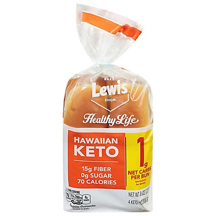 Lewis Bake Shop Healthy Life Hawaiian Keto Hot Dog Bun - 8 OZ - Image 1