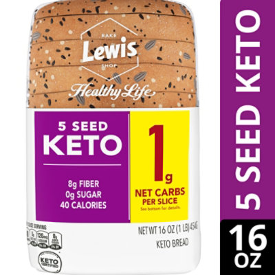 Lewis Bake Shop Healthy Life Keto 5 Seed Bread - 16 OZ - Image 2