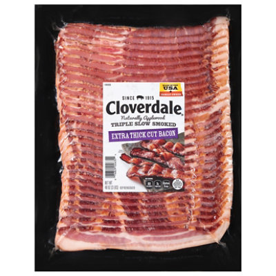 Cloverdale Bacon Thick Triple Smoked - 48 OZ - Image 3