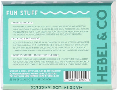 Hebel & Co Halva Pistachio Nigella - 8 OZ - Image 5
