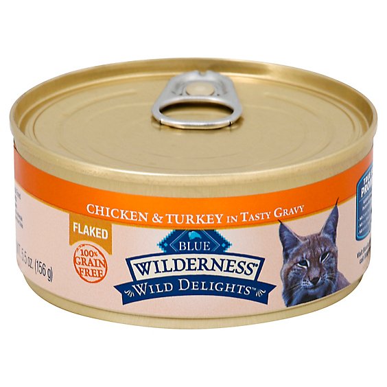 Blue Wilderness Wild Delights Adult Cat Flaked Chicken And Turkey - 5.5 OZ