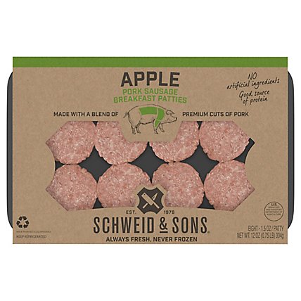 Schweid & Sons Pork Apple Sausage - 12 OZ - Image 3